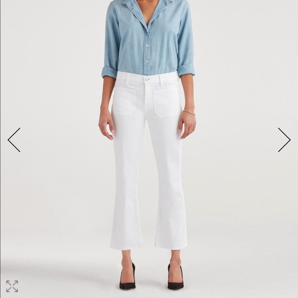 White high waist 7 jeans.